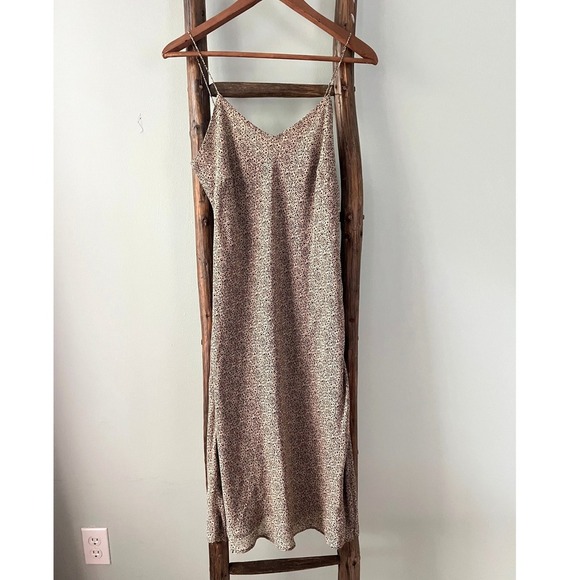 Ann Taylor Brown Floral Midi Dress - Picture 1 of 5